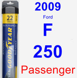 Passenger Wiper Blade for 2009 Ford F-250 - Assurance