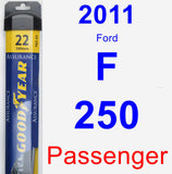 Passenger Wiper Blade for 2011 Ford F-250 - Assurance