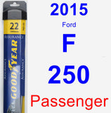 Passenger Wiper Blade for 2015 Ford F-250 - Assurance