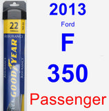 Passenger Wiper Blade for 2013 Ford F-350 - Assurance