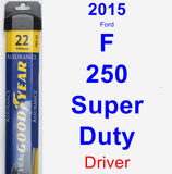 Driver Wiper Blade for 2015 Ford F-250 Super Duty - Assurance