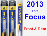 Front & Rear Wiper Blade Pack for 2013 Ford Focus - Assurance
