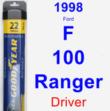 Driver Wiper Blade for 1998 Ford F-100 Ranger - Assurance