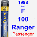 Passenger Wiper Blade for 1998 Ford F-100 Ranger - Assurance