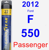 Passenger Wiper Blade for 2012 Ford F-550 - Assurance