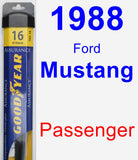 Passenger Wiper Blade for 1988 Ford Mustang - Assurance