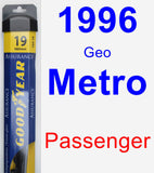 Passenger Wiper Blade for 1996 Geo Metro - Assurance