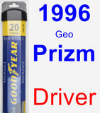 Driver Wiper Blade for 1996 Geo Prizm - Assurance