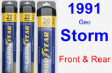 Front & Rear Wiper Blade Pack for 1991 Geo Storm - Assurance