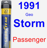 Passenger Wiper Blade for 1991 Geo Storm - Assurance