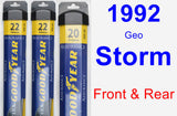 Front & Rear Wiper Blade Pack for 1992 Geo Storm - Assurance