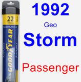 Passenger Wiper Blade for 1992 Geo Storm - Assurance