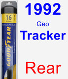 Rear Wiper Blade for 1992 Geo Tracker - Assurance