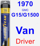 Driver Wiper Blade for 1970 GMC G15/G1500 Van - Assurance