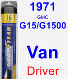 Driver Wiper Blade for 1971 GMC G15/G1500 Van - Assurance