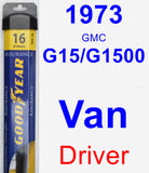 Driver Wiper Blade for 1973 GMC G15/G1500 Van - Assurance