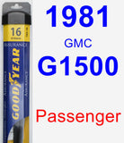 Passenger Wiper Blade for 1981 GMC G1500 - Assurance