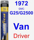 Driver Wiper Blade for 1972 GMC G25/G2500 Van - Assurance