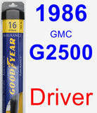 Driver Wiper Blade for 1986 GMC G2500 - Assurance