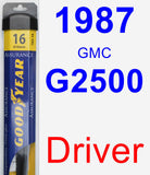 Driver Wiper Blade for 1987 GMC G2500 - Assurance