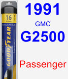 Passenger Wiper Blade for 1991 GMC G2500 - Assurance