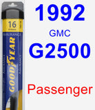 Passenger Wiper Blade for 1992 GMC G2500 - Assurance