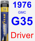 Driver Wiper Blade for 1976 GMC G35 - Assurance