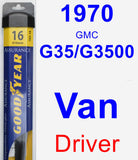 Driver Wiper Blade for 1970 GMC G35/G3500 Van - Assurance