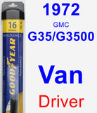 Driver Wiper Blade for 1972 GMC G35/G3500 Van - Assurance