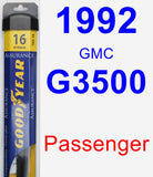 Passenger Wiper Blade for 1992 GMC G3500 - Assurance