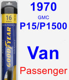Passenger Wiper Blade for 1970 GMC P15/P1500 Van - Assurance