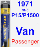 Passenger Wiper Blade for 1971 GMC P15/P1500 Van - Assurance