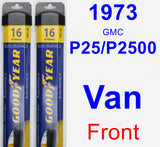 Front Wiper Blade Pack for 1973 GMC P25/P2500 Van - Assurance