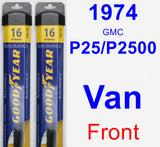 Front Wiper Blade Pack for 1974 GMC P25/P2500 Van - Assurance