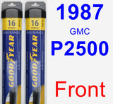 Front Wiper Blade Pack for 1987 GMC P2500 - Assurance