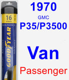Passenger Wiper Blade for 1970 GMC P35/P3500 Van - Assurance