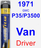 Driver Wiper Blade for 1971 GMC P35/P3500 Van - Assurance