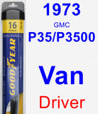 Driver Wiper Blade for 1973 GMC P35/P3500 Van - Assurance