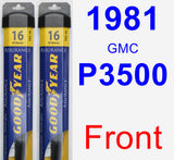 Front Wiper Blade Pack for 1981 GMC P3500 - Assurance