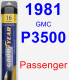 Passenger Wiper Blade for 1981 GMC P3500 - Assurance