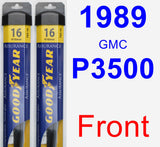 Front Wiper Blade Pack for 1989 GMC P3500 - Assurance