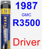 Driver Wiper Blade for 1987 GMC R3500 - Assurance