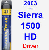 Driver Wiper Blade for 2003 GMC Sierra 1500 HD - Assurance