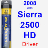 Driver Wiper Blade for 2008 GMC Sierra 2500 HD - Assurance