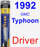 Driver Wiper Blade for 1992 GMC Typhoon - Assurance