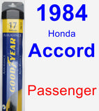 Passenger Wiper Blade for 1984 Honda Accord - Assurance