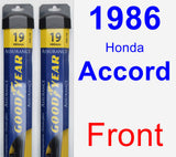 Front Wiper Blade Pack for 1986 Honda Accord - Assurance