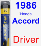 Driver Wiper Blade for 1986 Honda Accord - Assurance