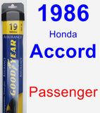 Passenger Wiper Blade for 1986 Honda Accord - Assurance