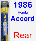 Rear Wiper Blade for 1986 Honda Accord - Assurance